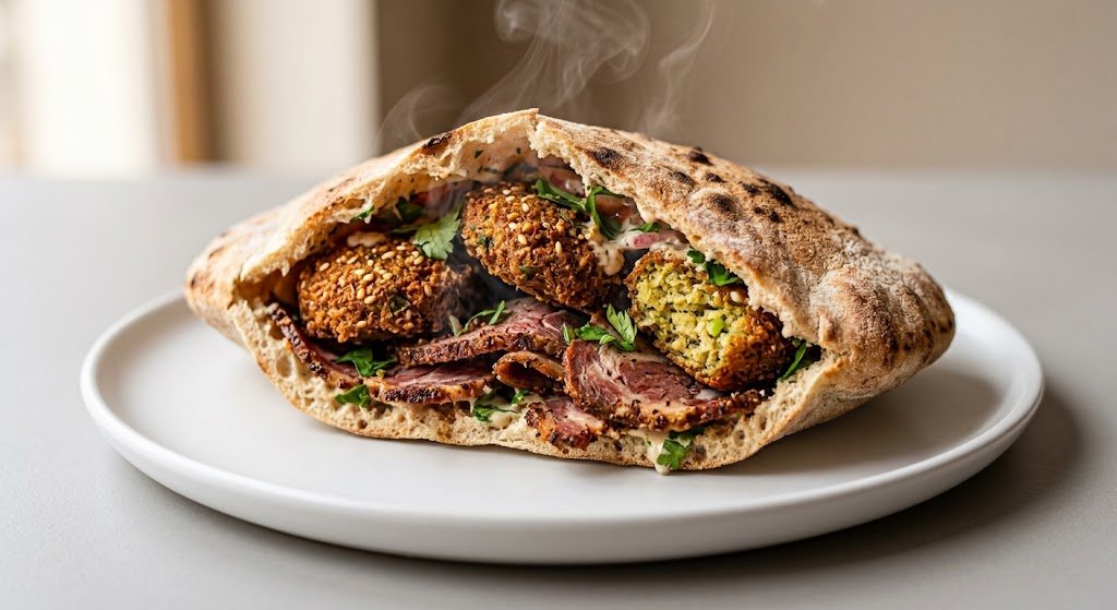 سندوتش طعمية بسطرمة